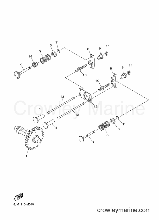 2017 Snowmobile SRX120 - SRX120 (8JMB) [010] - CAMSHAFT & VALVE