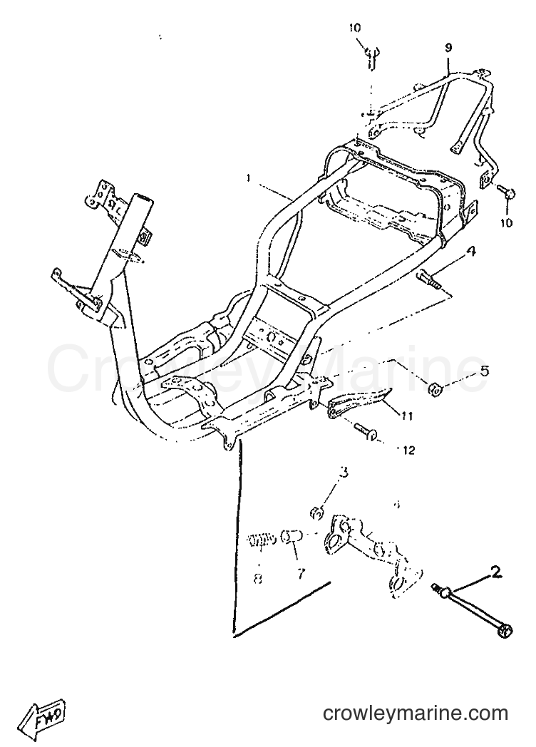 1996 Scooter CW50RSP - CW50RSP (4WT1) [999] - FRAME