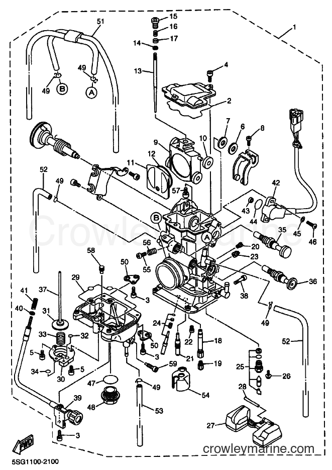 2002 Dirt Bike YZ250F - YZ250F (5SG2) [090] - CARBURETOR