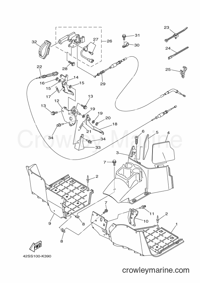2012 ATV YXR700F - YXR700F (1RB3) [010] - STAND & FOOTREST