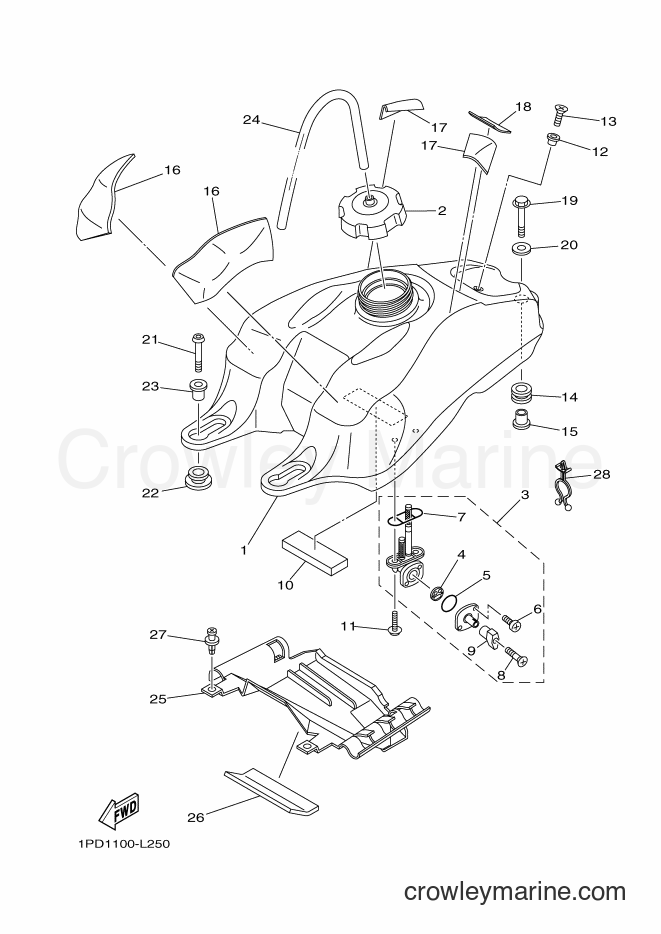2012 ATV YFZ450 - YFZ450 (1PD2) [010] - FUEL TANK