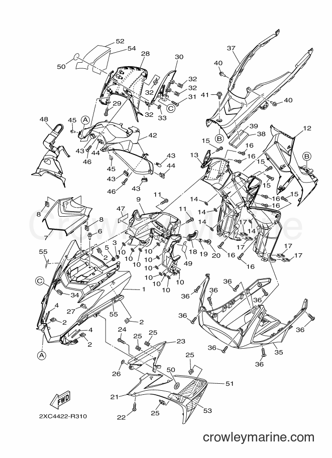 Yamaha Motors AT125FC (2XC4) [010] - LEG SHIELD 2