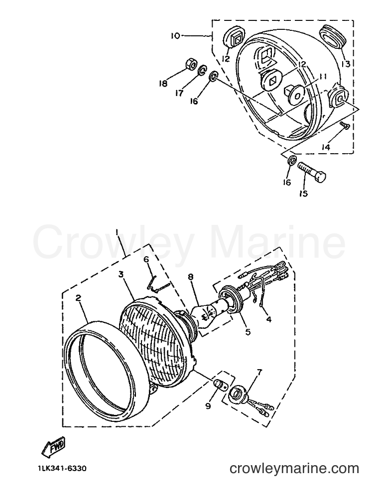 1986 Dirt Bike XT500 - XT500 (1LK) [999] - HEADLIGHT