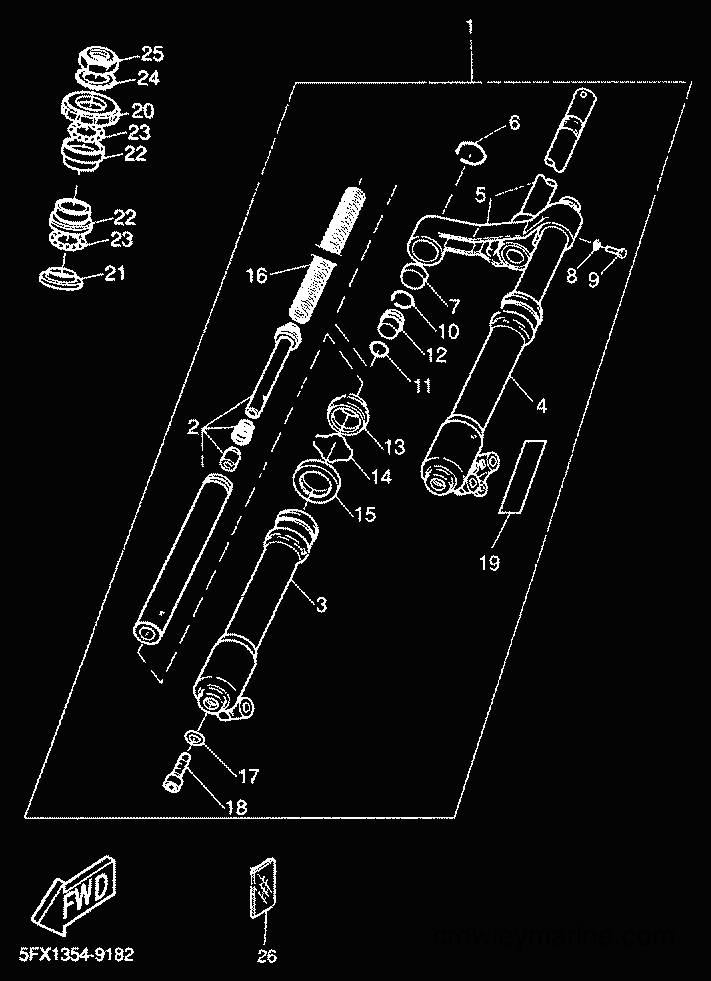 Yamaha Motors CW50RS (5FXM) [040] - FRONT FORK
