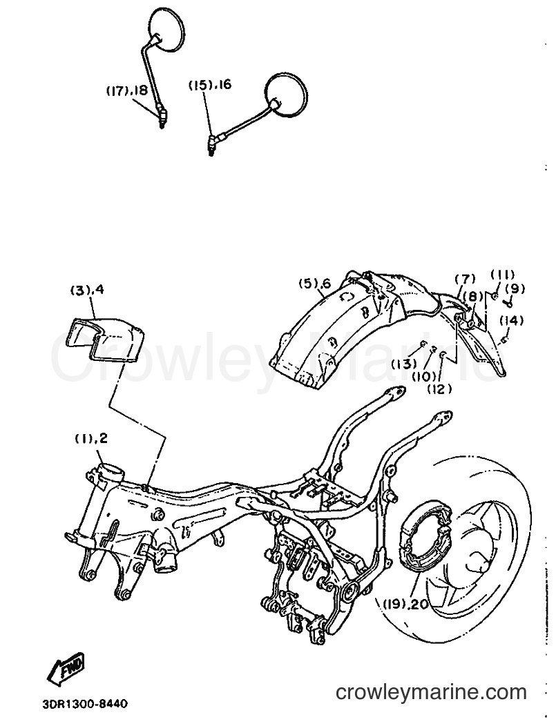 1988 Cruiser XV1000 - XV1000 (3DR1) [999] - ALTERNATE FOR CHASSIS