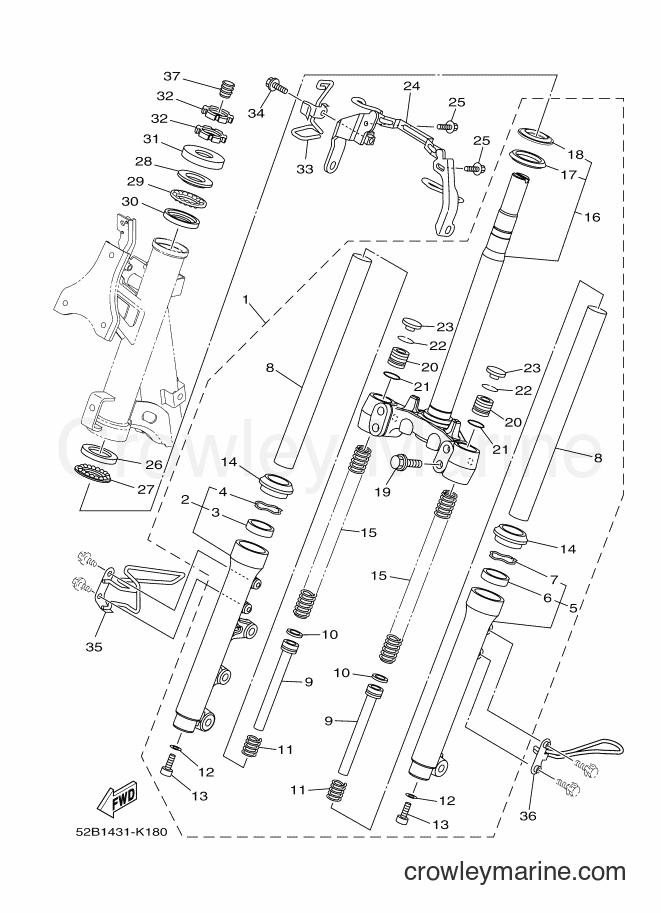 Yamaha Motors XC115S (52B5) [010] - STEERING