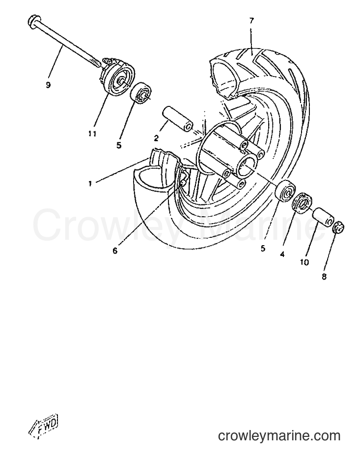 1996 Scooter CW50RSP - CW50RSP (4UR3) [999] - FRONT WHEEL