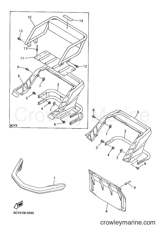 1999 Snowmobile VX500ER - VX500ER (8DT2) [020] - BUMPER