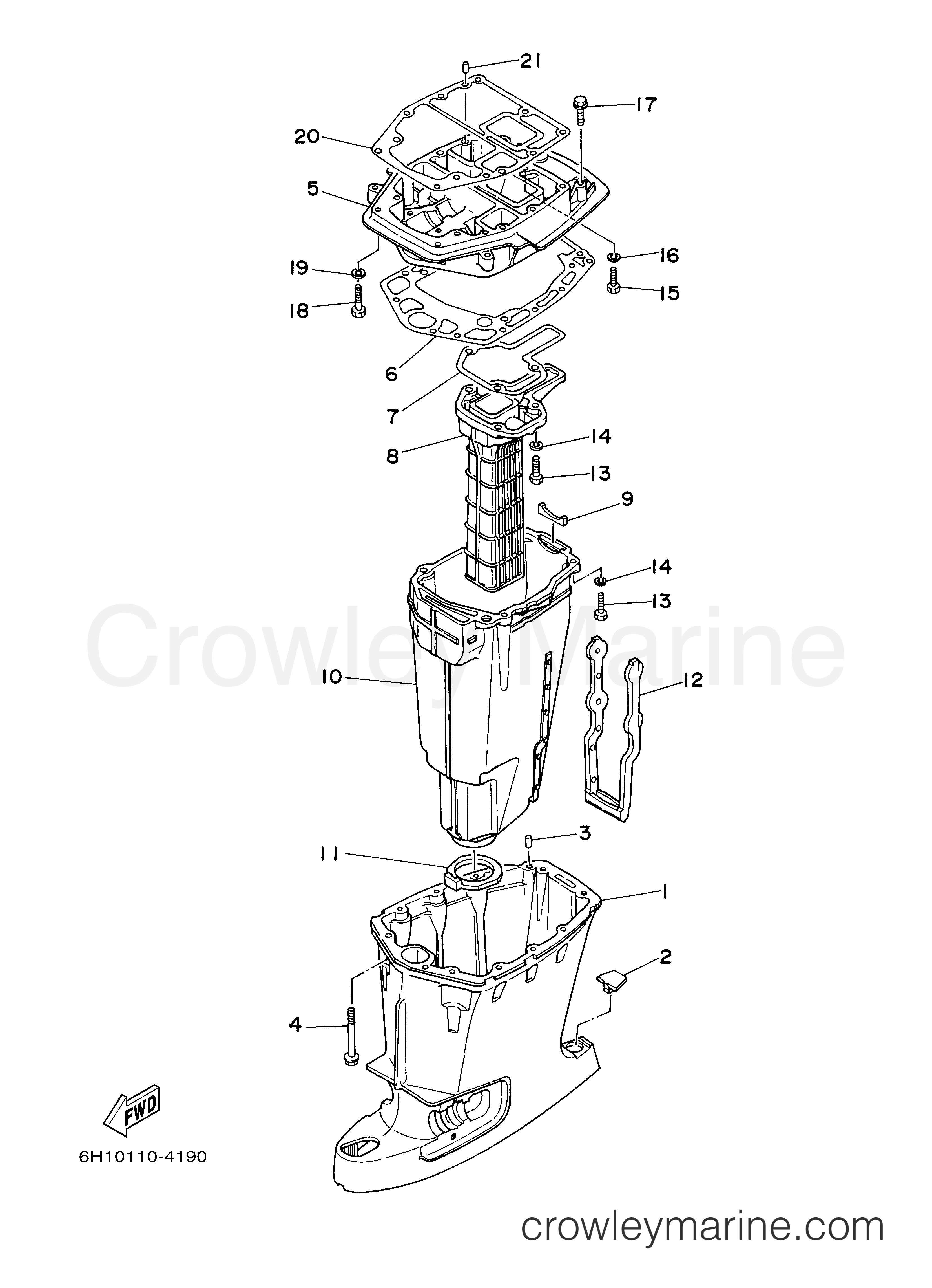 Yamaha Motors 90TJRZ - UPPER CASING