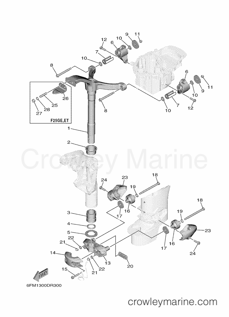 Yamaha Motors F25GWHL (6FM1) [110] - BRACKET 3