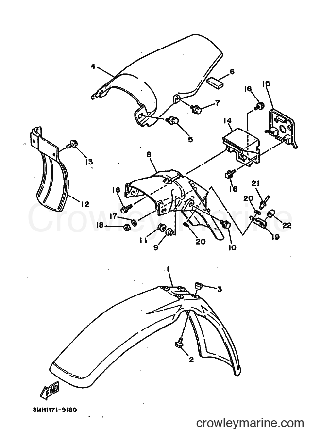 1989 Dirt Bike DT200R - DT200R (3MH1) [010] - FENDER