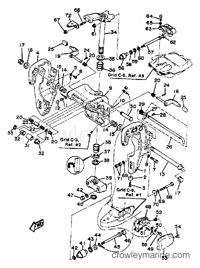 Yamaha Motors 70ETLN - BRACKET 1