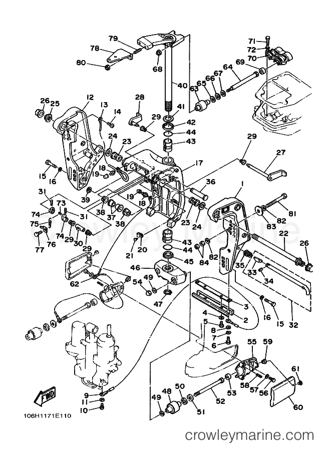Yamaha Motors 90A (6H1) [030] - BRACKET 1
