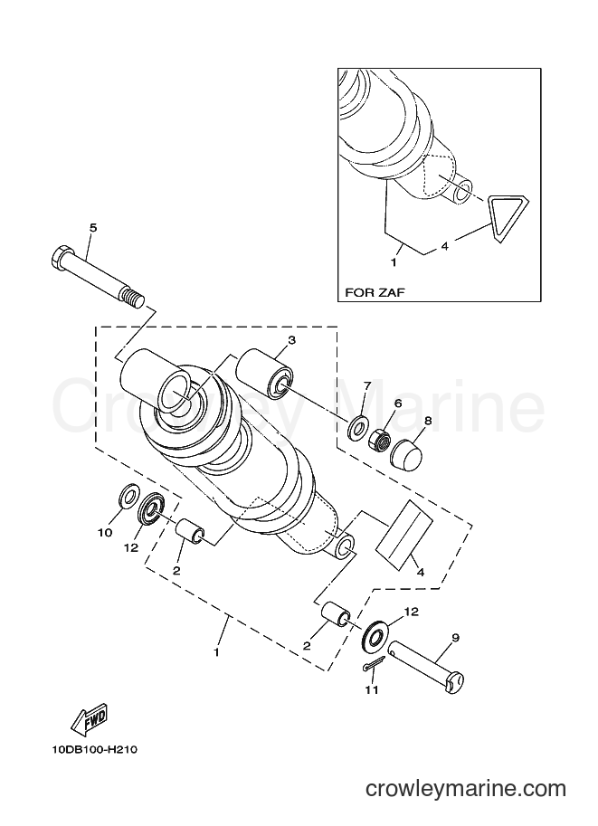 2012 Dirt Bike TW200E - TW200E (10DP) [010] - REAR SUSPENSION