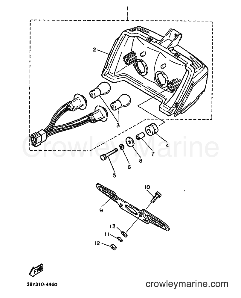 1987 Sport Bike FJ1200 - FJ1200 (1TX) [99A] - TAILLIGHT