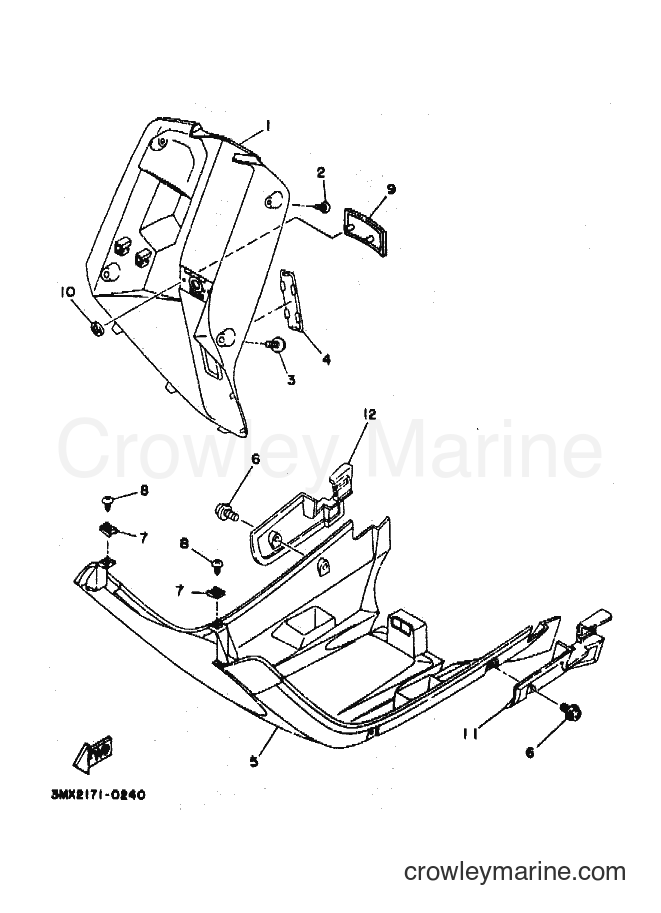 1990 Scooter CW50T - CW50T (3MX2) [010] - LEG SHIELD