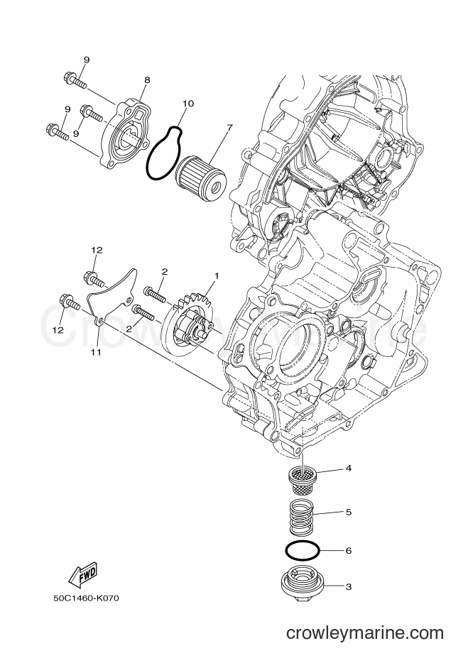 2012 Scooter T135HC - T135HC (50C2) [010] - OIL PUMP