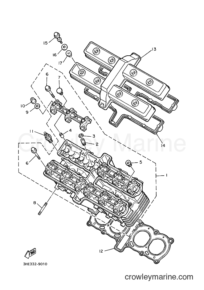 Yamaha Motors FZR600 (3HHD) [010] - CYLINDER HEAD