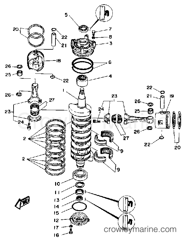 Yamaha Motors PROV150LD - CRANKSHAFT PISTON