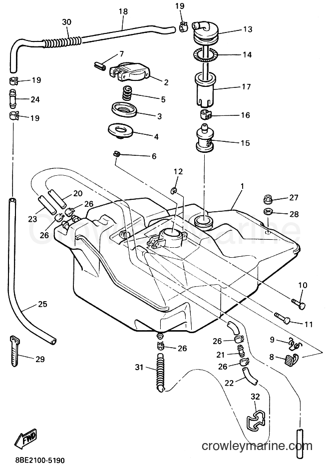 Yamaha Motors CS340E (8BE7) [020] - FUEL TANK