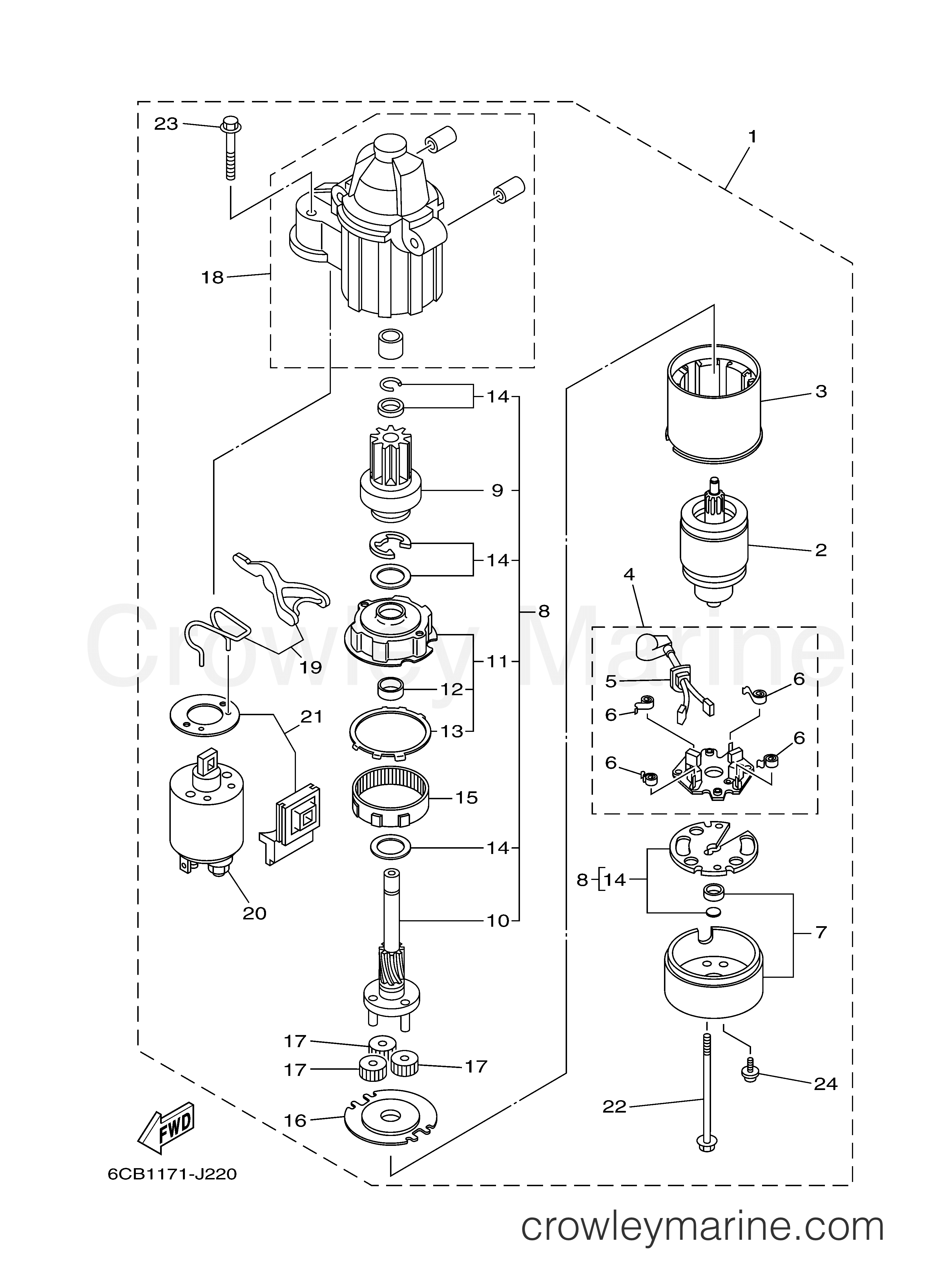 Yamaha Motors VF250LA - STARTING MOTOR