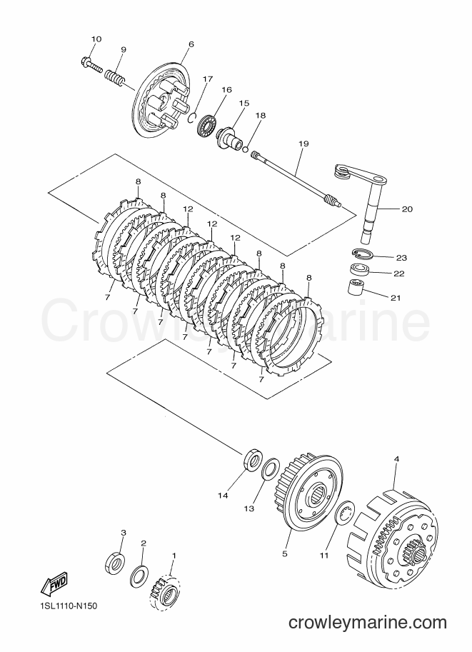 2014 Dirt Bike YZ450F - YZ450F (1SL2) [010] - CLUTCH