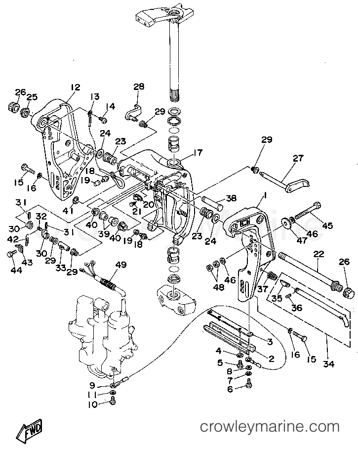 Yamaha Motors 90TLRS - BRACKET 1