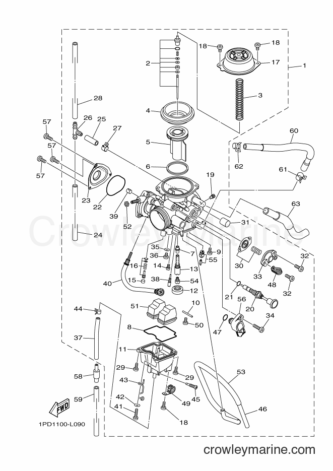 2012 ATV YFZ450 - YFZ450 (1PD3) [010] - CARBURETOR
