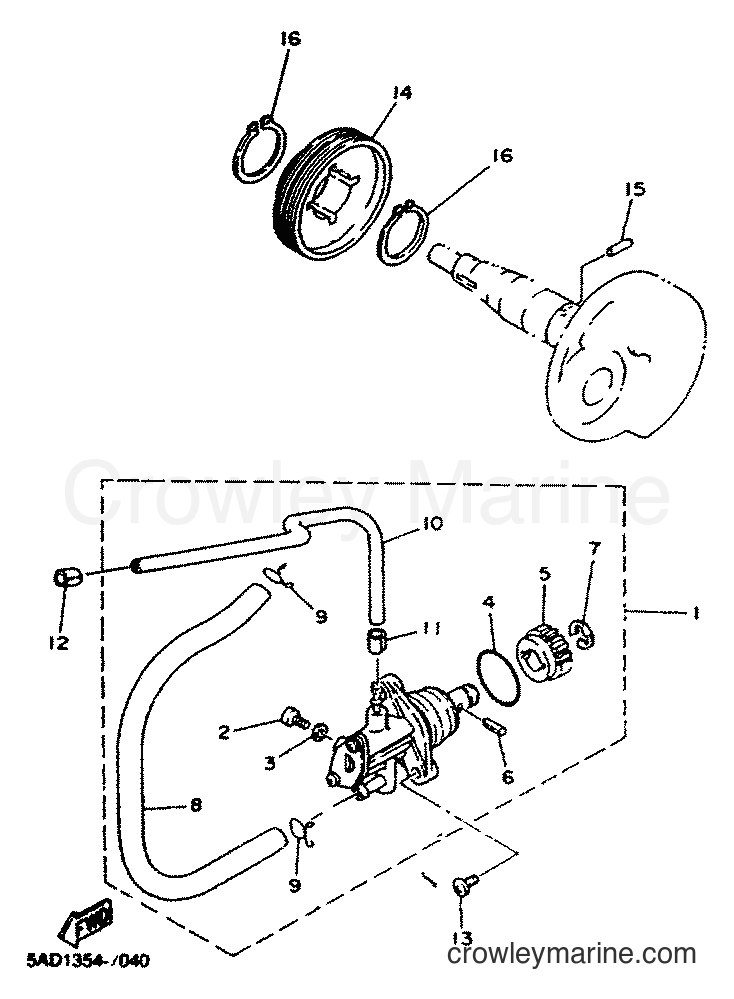 2001 Scooter YN50M - YN50M (5MRG) [010] - OIL PUMP