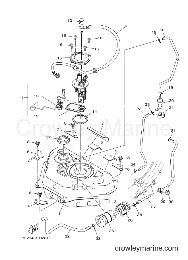 2016 Maxi-Scooter MWS150-C - MWS150-C (BE21) [010] - FUEL TANK