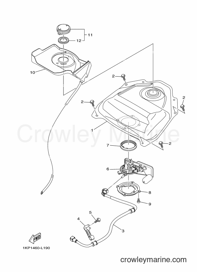 2012 Scooter AL115FX - AL115FX (1KP1) [010] - FUEL TANK