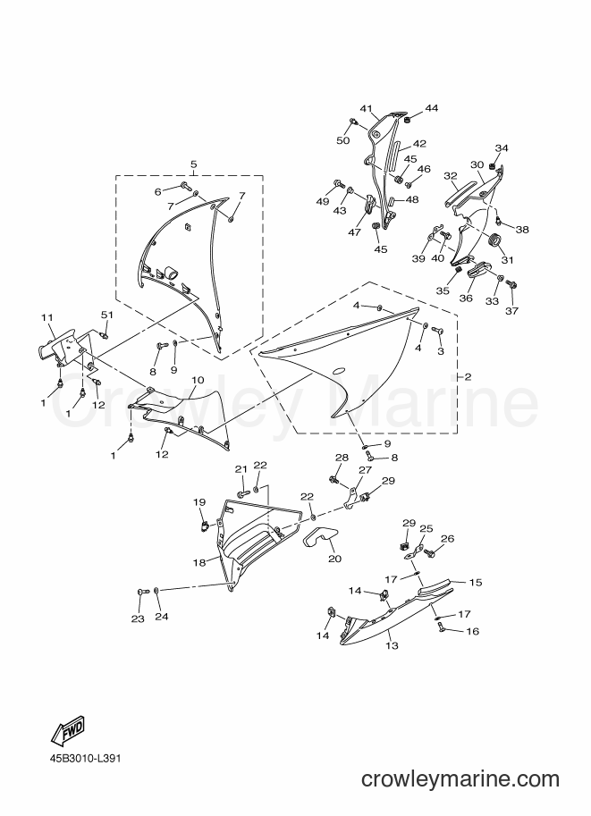 Yamaha Motors YZF-R1 (45B5) [010] - COWLING 2