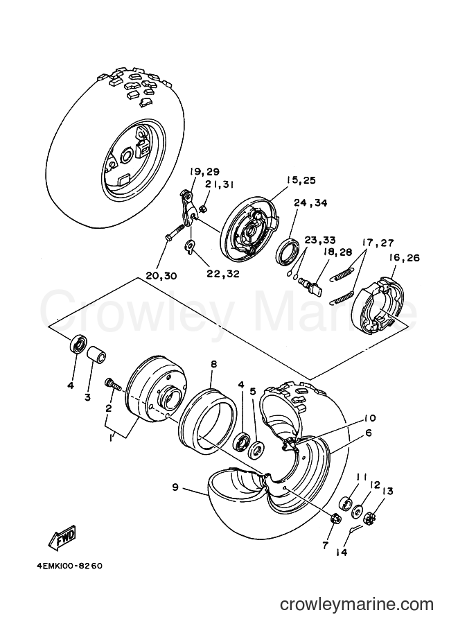 Yamaha Motors YFM80W (5TH2) [010] - FRONT WHEEL
