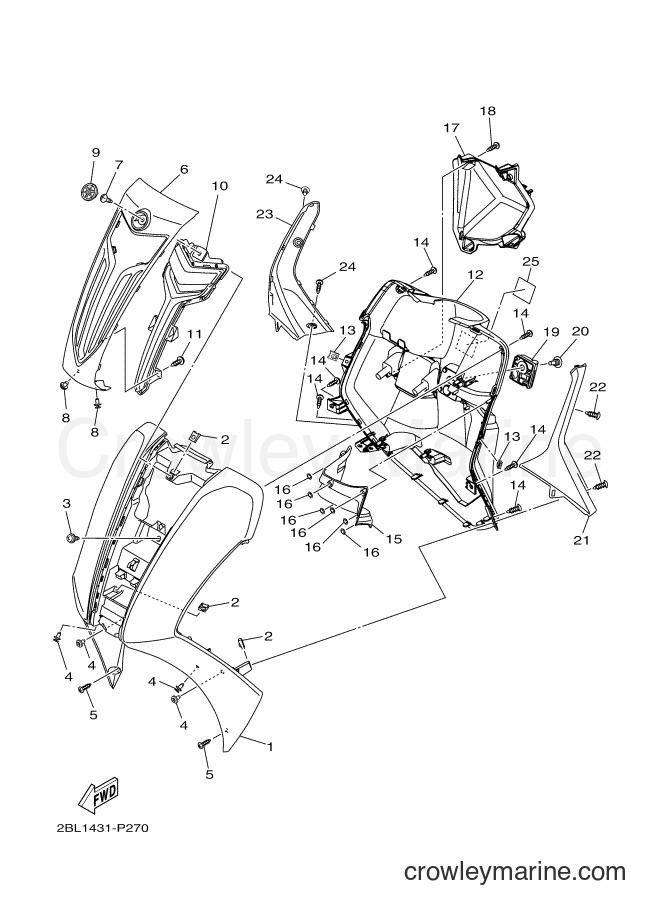 2015 Street Bike LTF125 - LTF125 (2BL1) [010] - LEG SHIELD