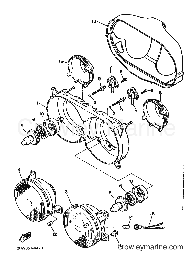 Yamaha Motors FZ600 (3BX) [999] - HEADLIGHT