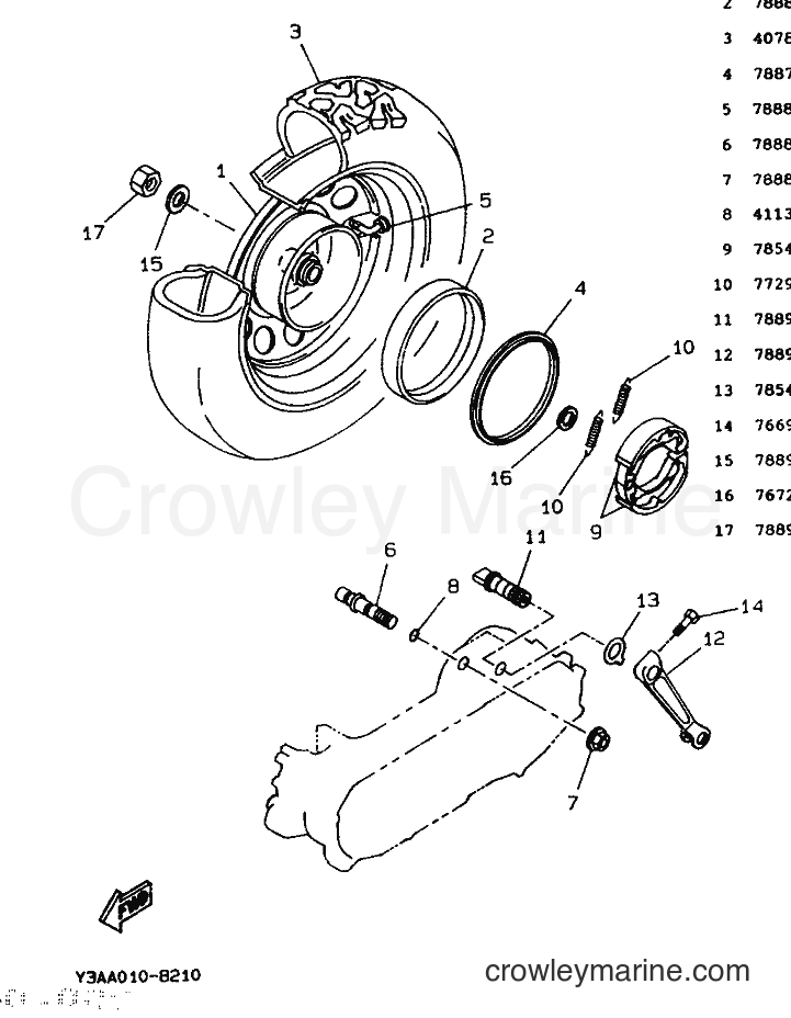 1992 Scooter CW50 - CW50 (3VL2) [999] - REAR WHEEL