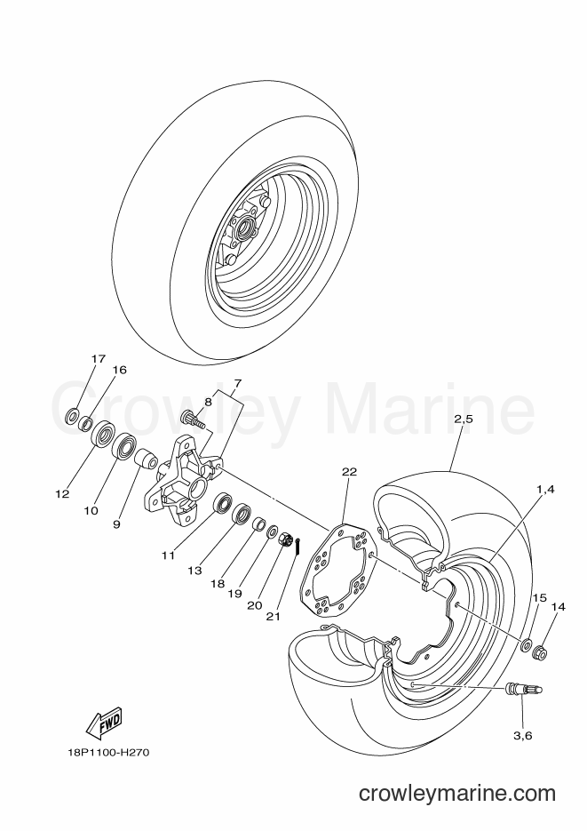 Yamaha Motors YFZ450R (18PL) [010] - FRONT WHEEL