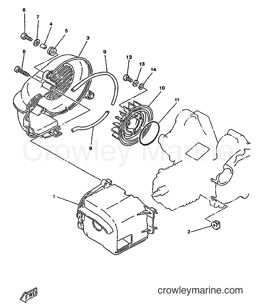 1996 Scooter YA50S - YA50S (4MJ9) [999] - AIR SHROUD & FAN