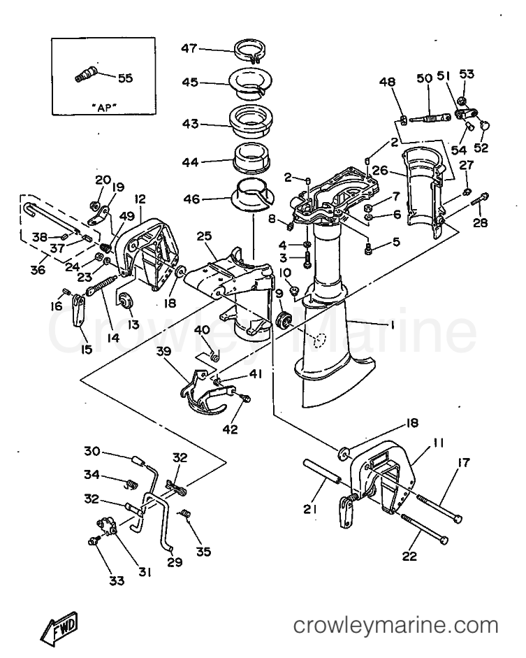 Yamaha Motors 5C (6E3) [999] - UPPER CASING & BRACKET
