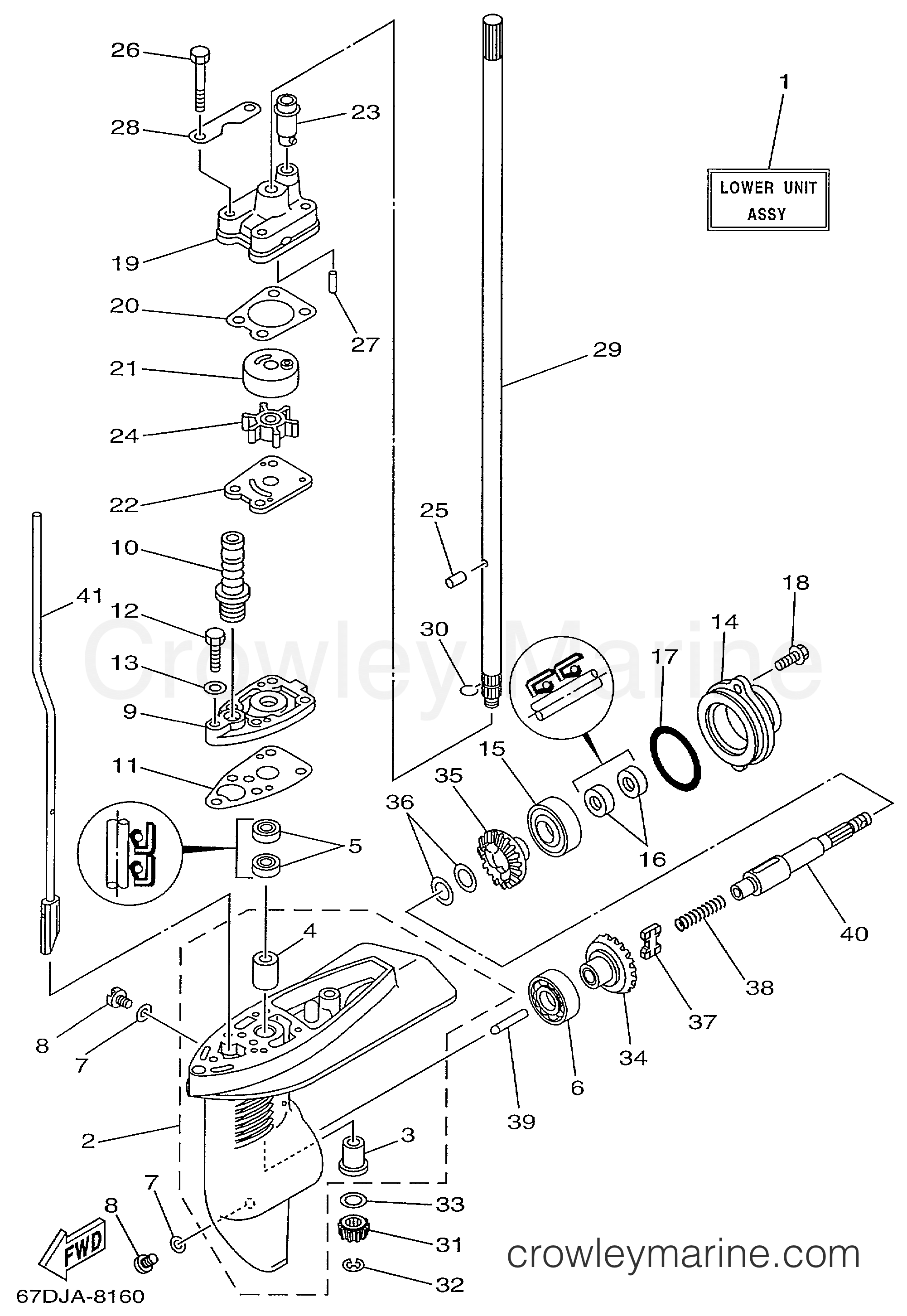 Yamaha Motors F4MSHX - LOWER CASING DRIVE 1