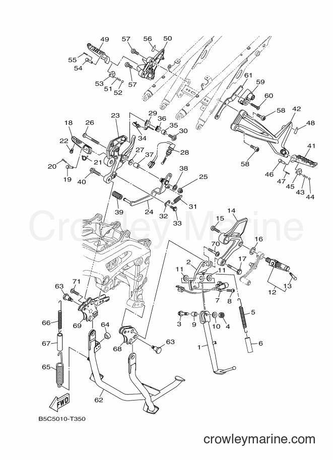 Yamaha Motors MTT850 (B5C5) [010] - STAND & FOOTREST