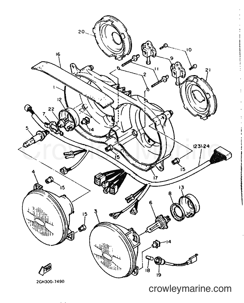 Yamaha Motors FZR1000 (2GH) [999] - ALTERNATE FOR HEADLIGHT