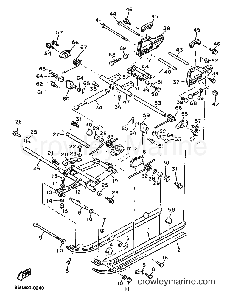 1990 Snowmobile ET400 - ET400 (85U2) [020] - TRACK SUSPENSION 2