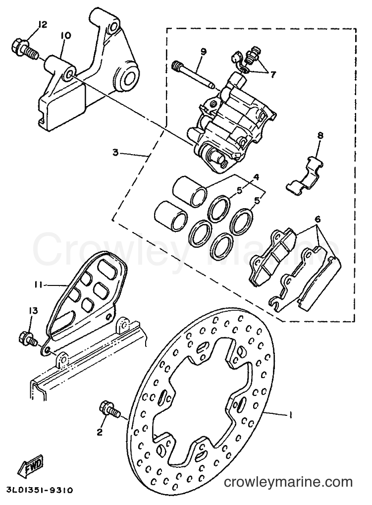 Yamaha Motors XTZ750 (4PY1) [999] - FRONT BRAKE