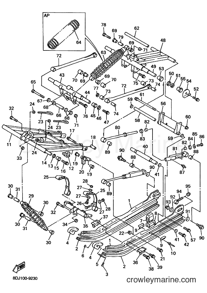 1999 Snowmobile PZ500 - PZ500 (8DJ1) [020] - TRACK SUSPENSION 2