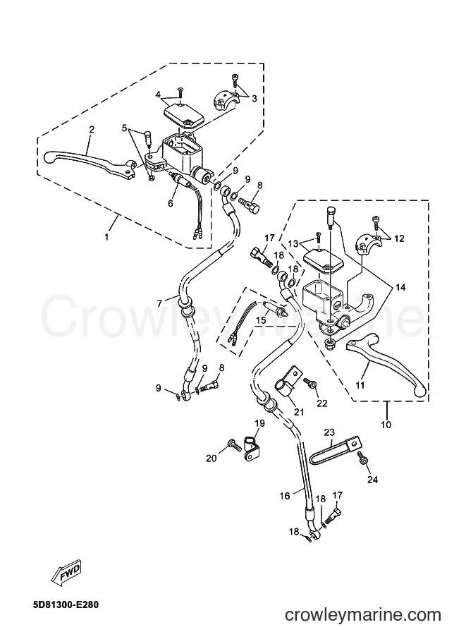 Yamaha Motors YP125E (5D81) [010] - FRONT MASTER CYLINDER