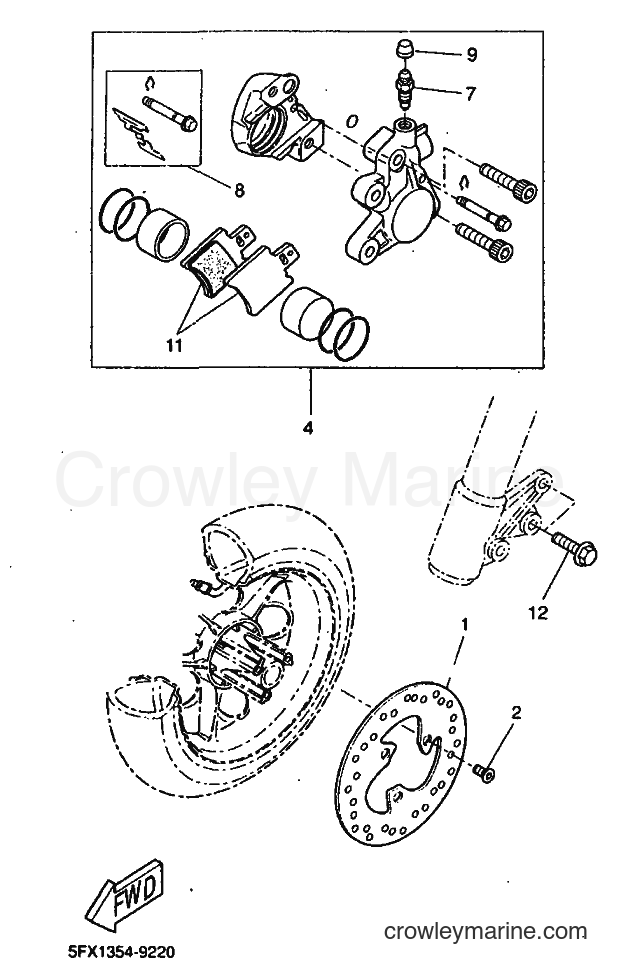 1999 Scooter CW50RS - CW50RS (5JK1) [010] - FRONT BRAKE
