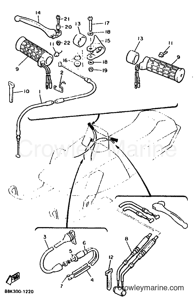 Yamaha Motors VT480TF (88K1) [010] - CONTROL CABLE