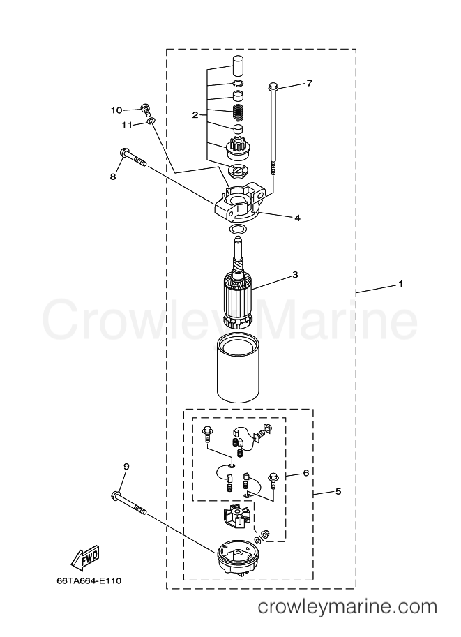 STARTING MOTOR 2010 International 40hp 40XWTL (66TK) [300] Crowley