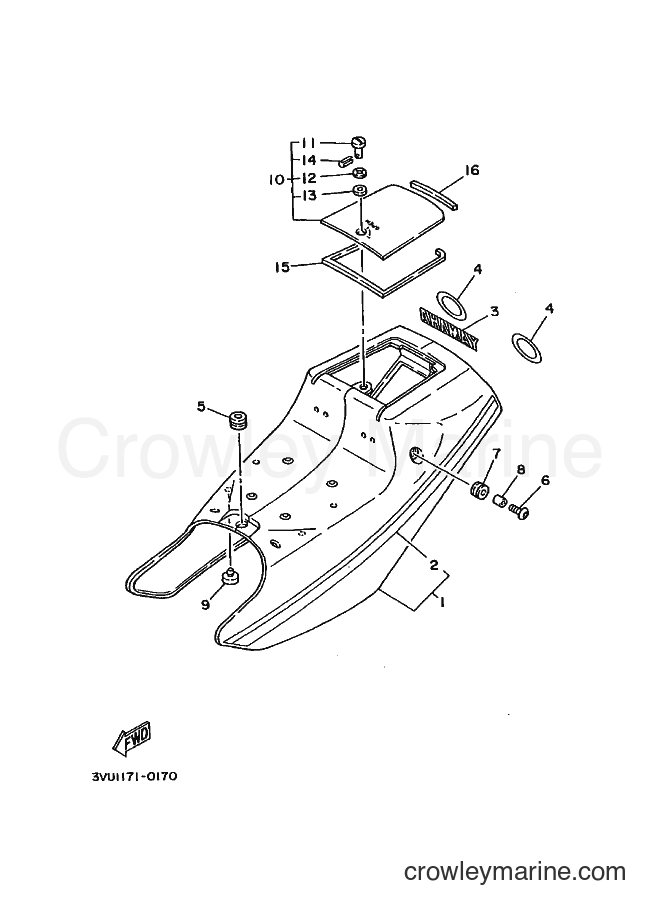 Yamaha Motors YSR80 (3VU1) [010] - SIDE COVER
